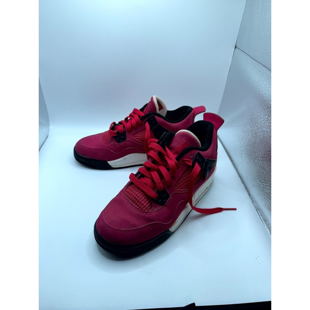 Air Jordan 4 Retro GS 487724-601 Unisex Kid 4 Sneaker Voltage Cherry Nubuck Shoe